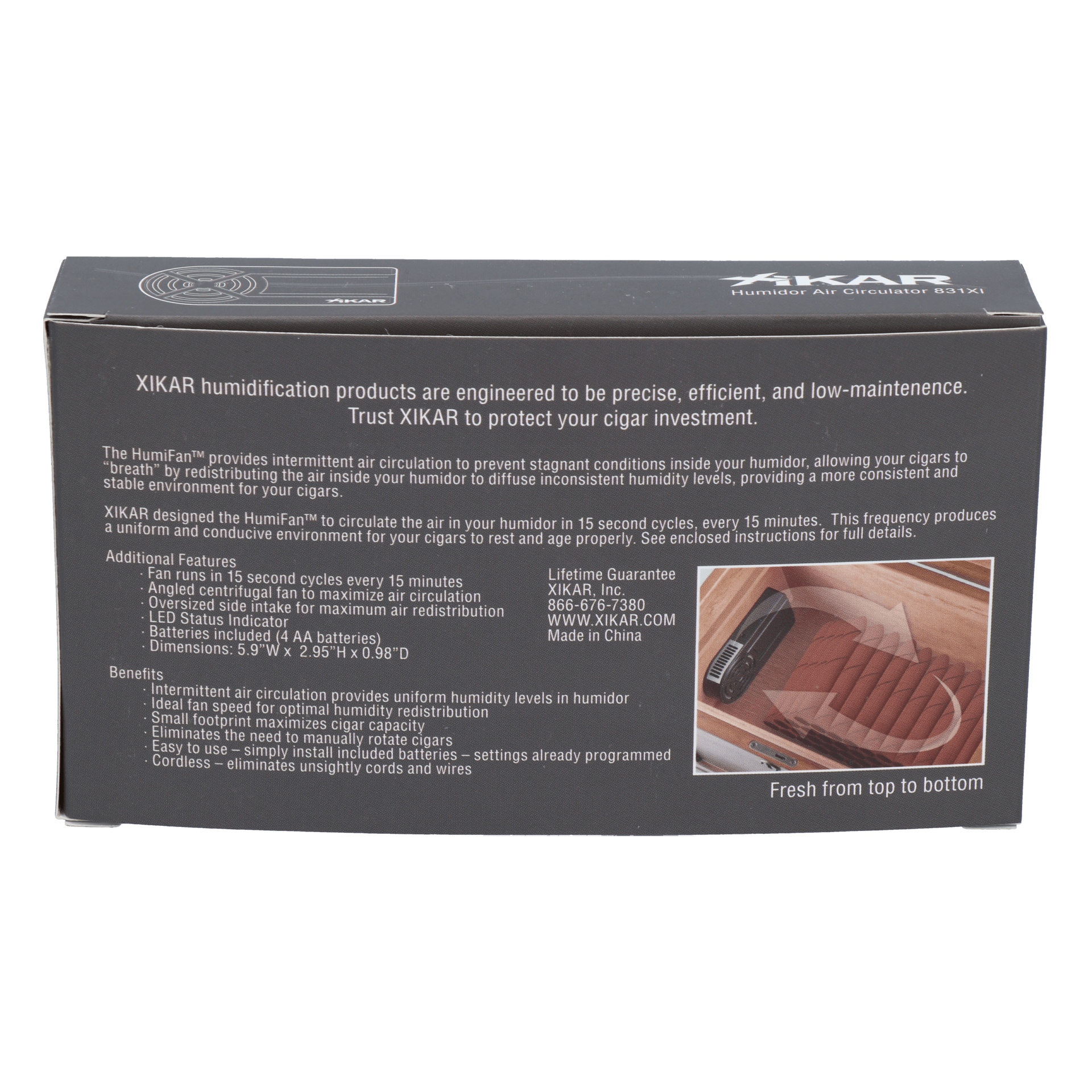 Xikar HumiFan Humidor Luftzirkulierer – Bild 5