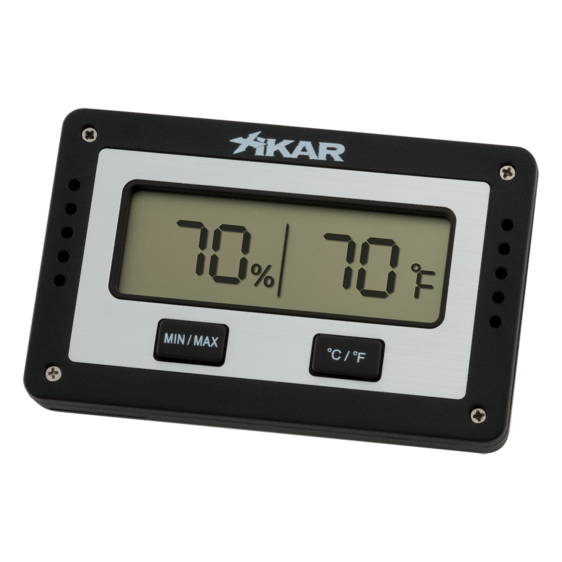 Xikar Thermo- und Hygrometer Puro Temp eckig