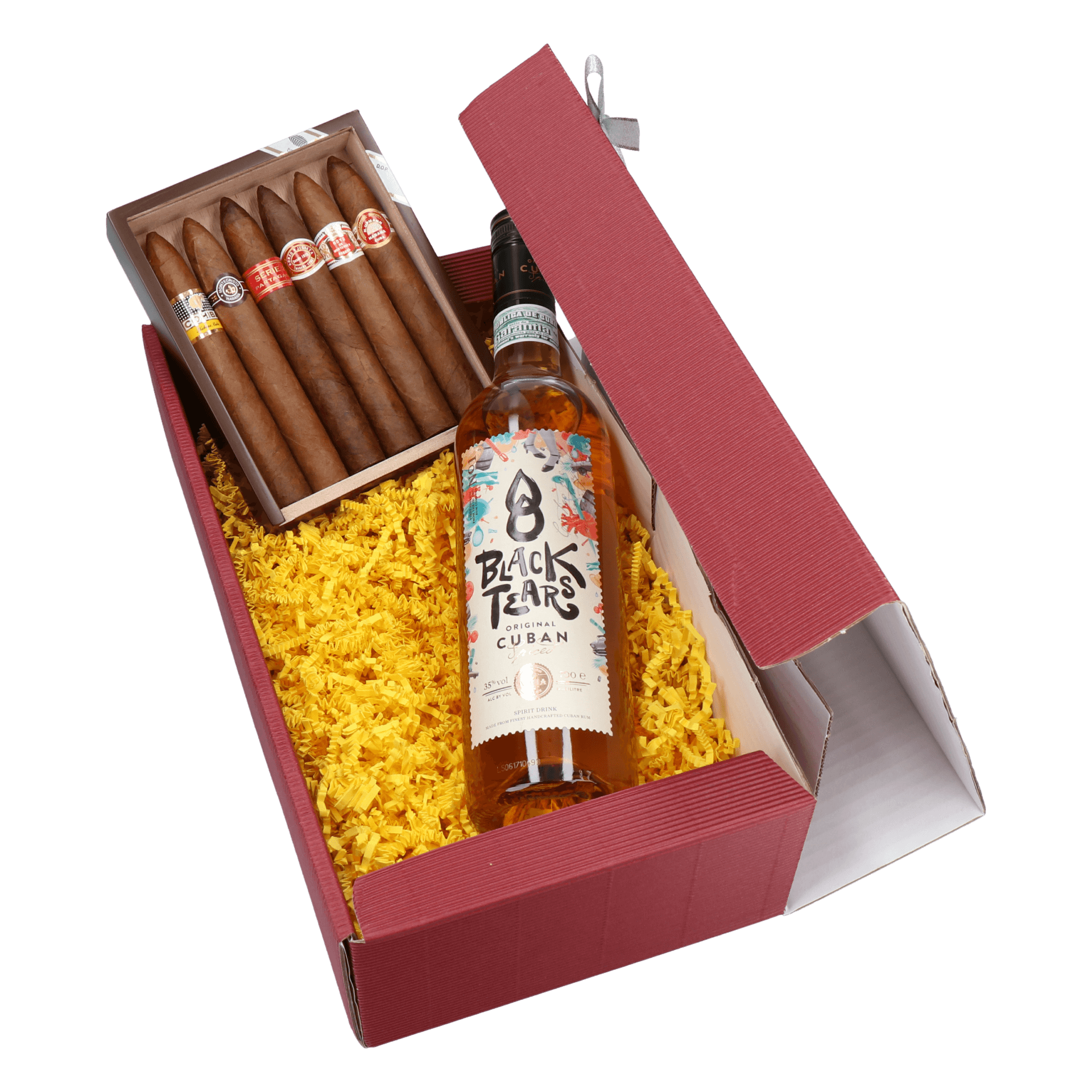 Habanos Piramides und Black Tears Rum Geschenkset
