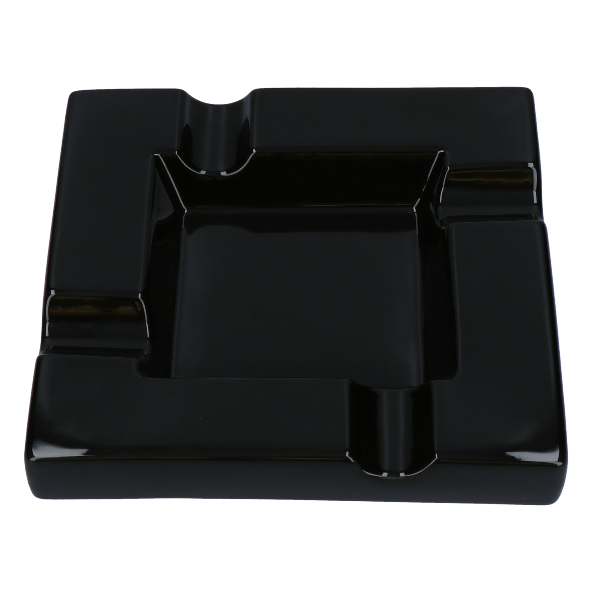 Zigarrenaschenbecher Keramik black 4 Ablagen – Bild 2