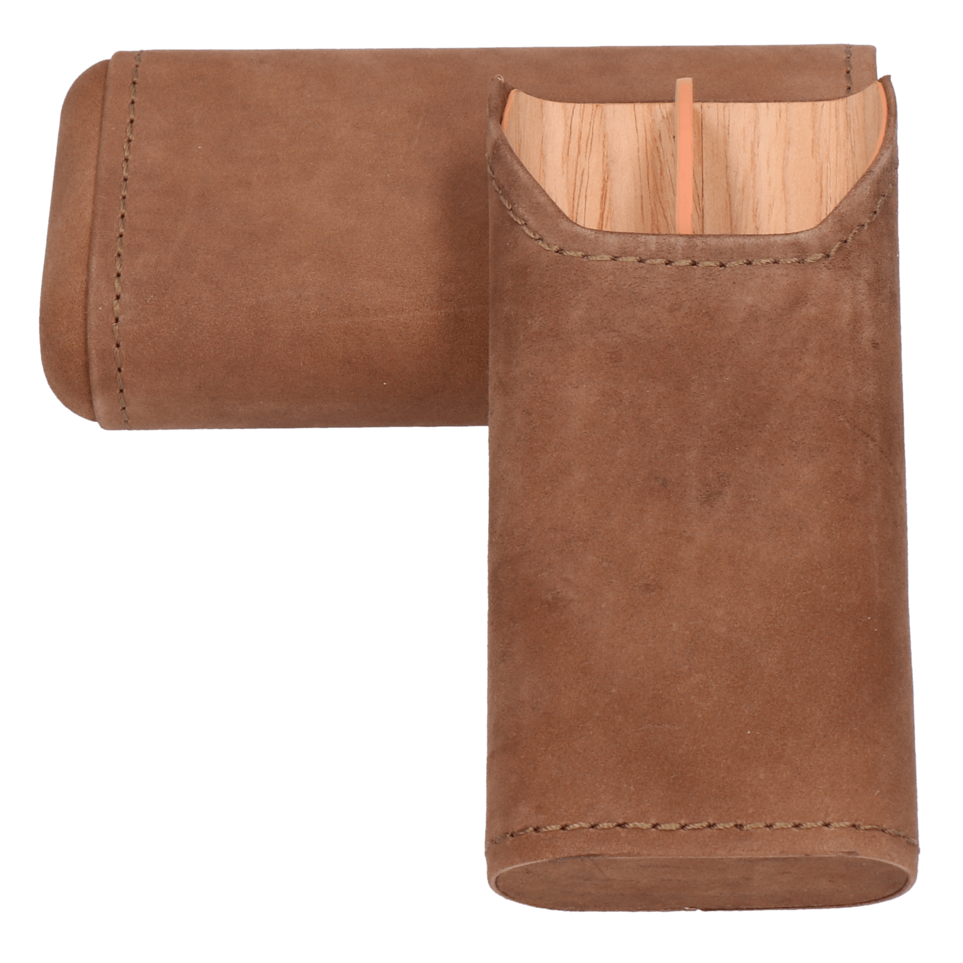 Adorini Zigarrenetui Leder Braun 2-3 Zigarren – Bild 3