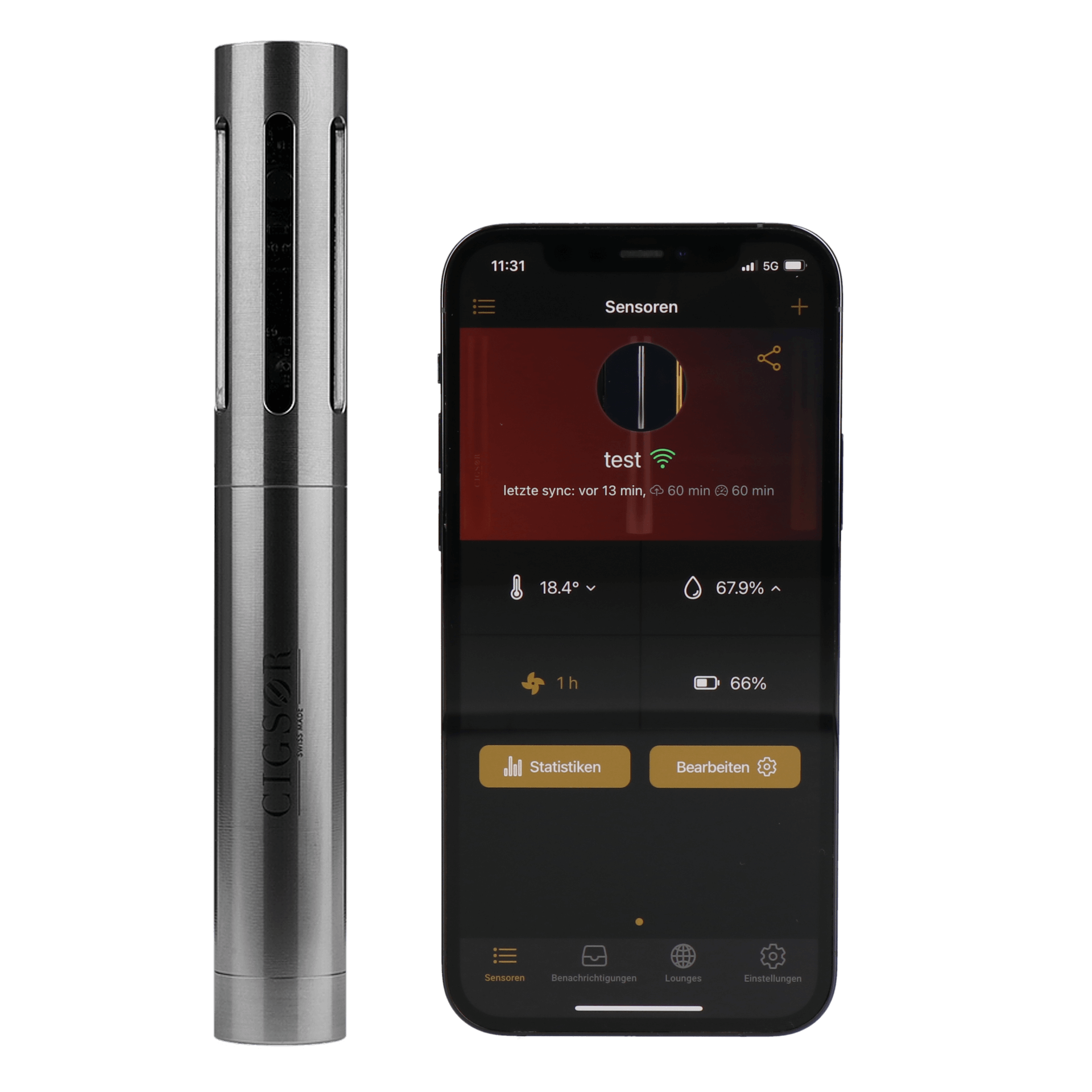 CIGSOR The Sensor Premium Steel Hygrometer
