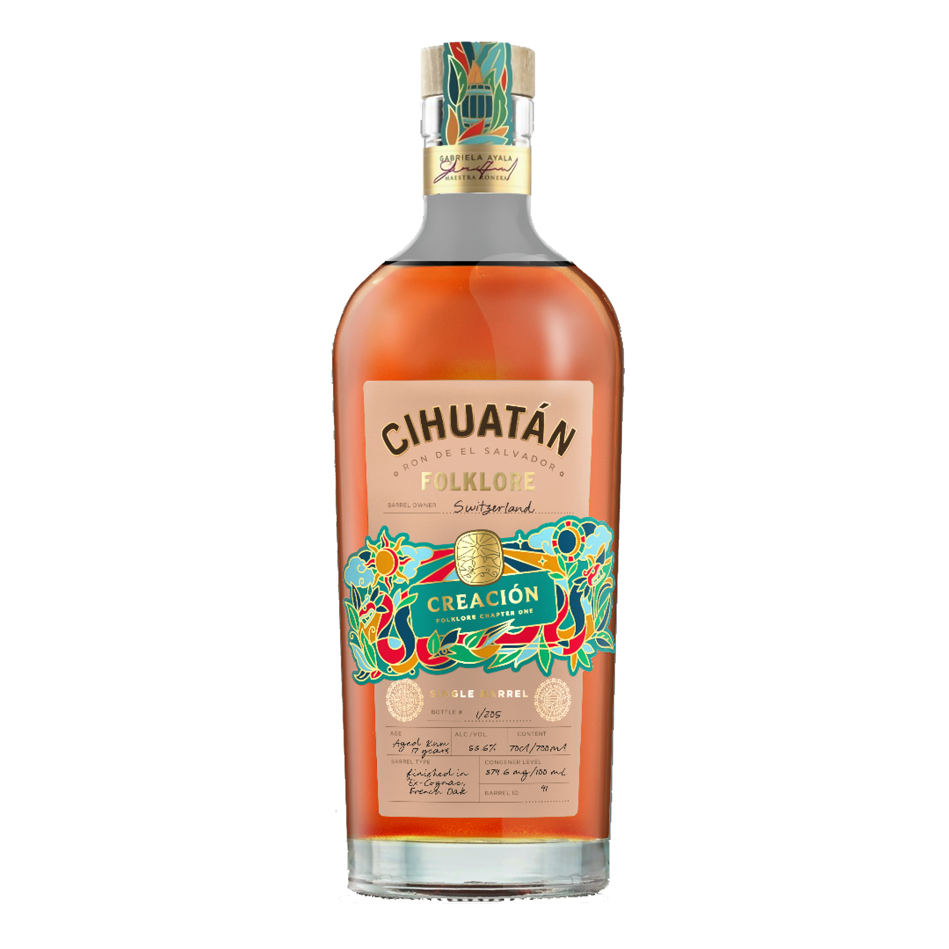 Ron Cihuatan Folklore Single Barrel - Ex-Cognac French Oak Finish - 70 cl