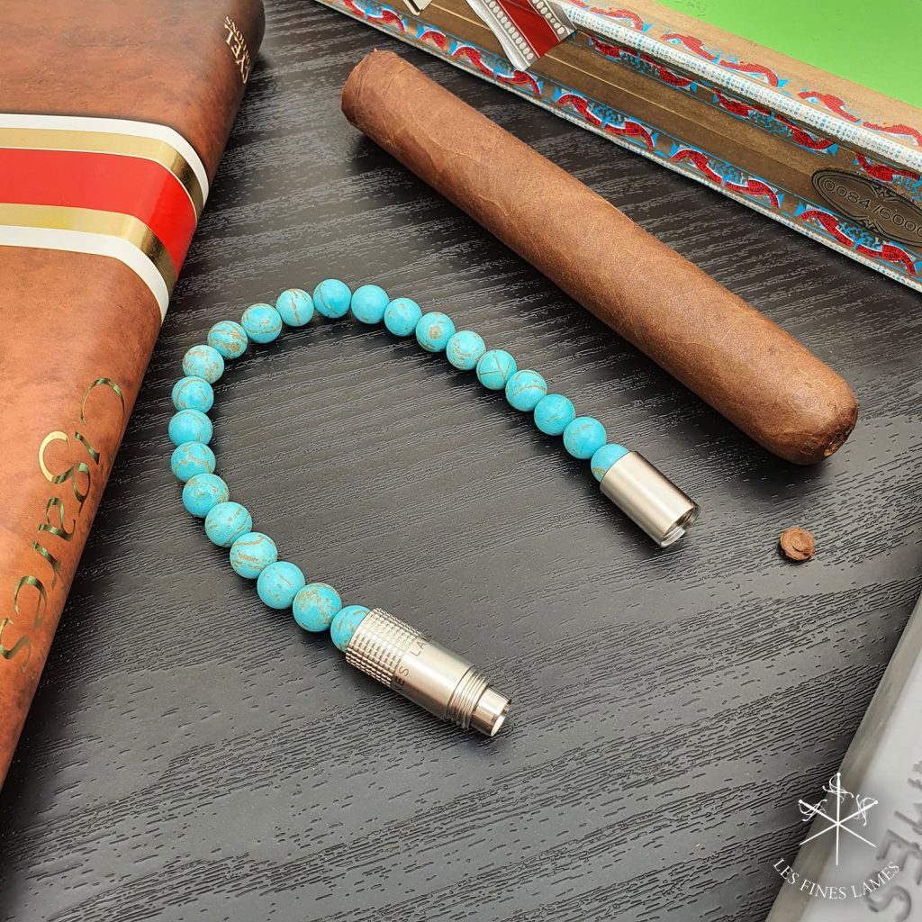 Les Fines Lames Punch Bracelet Solo Steel Turquoise (8mm) – Bild 2