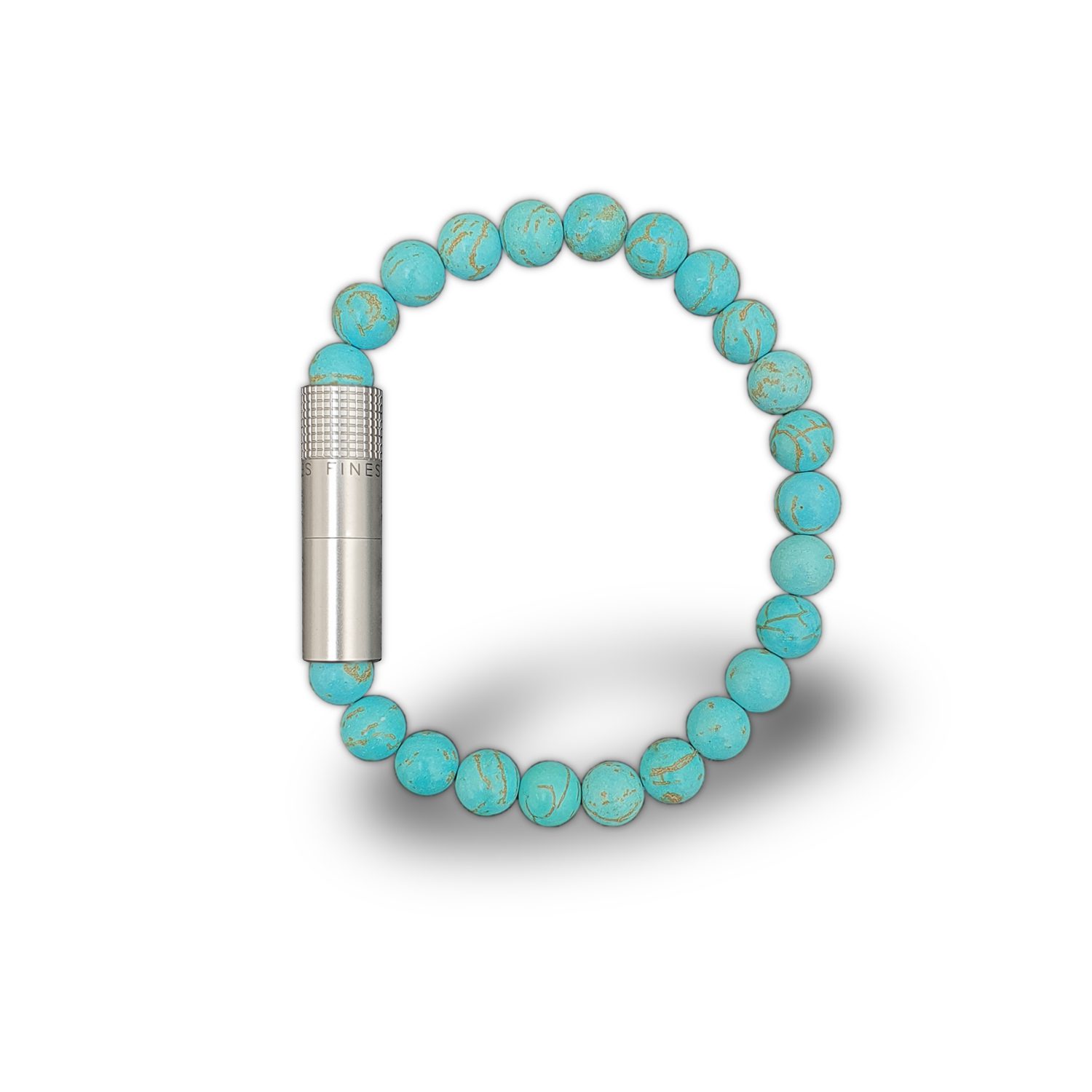 Les Fines Lames Punch Bracelet Solo Steel Turquoise (8mm)