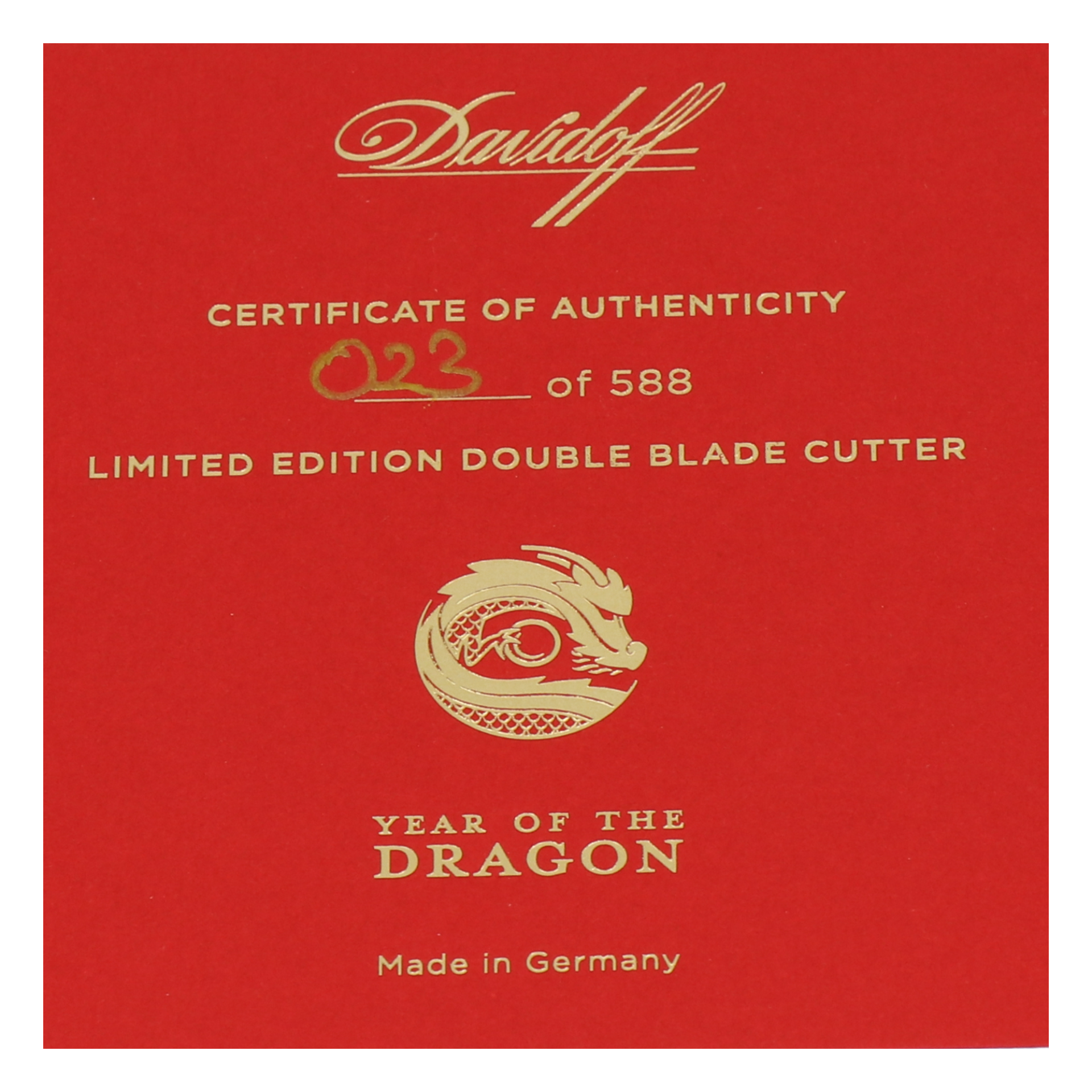 Davidoff Year of the Dragon Limited Gold Doppelcutter – Bild 7