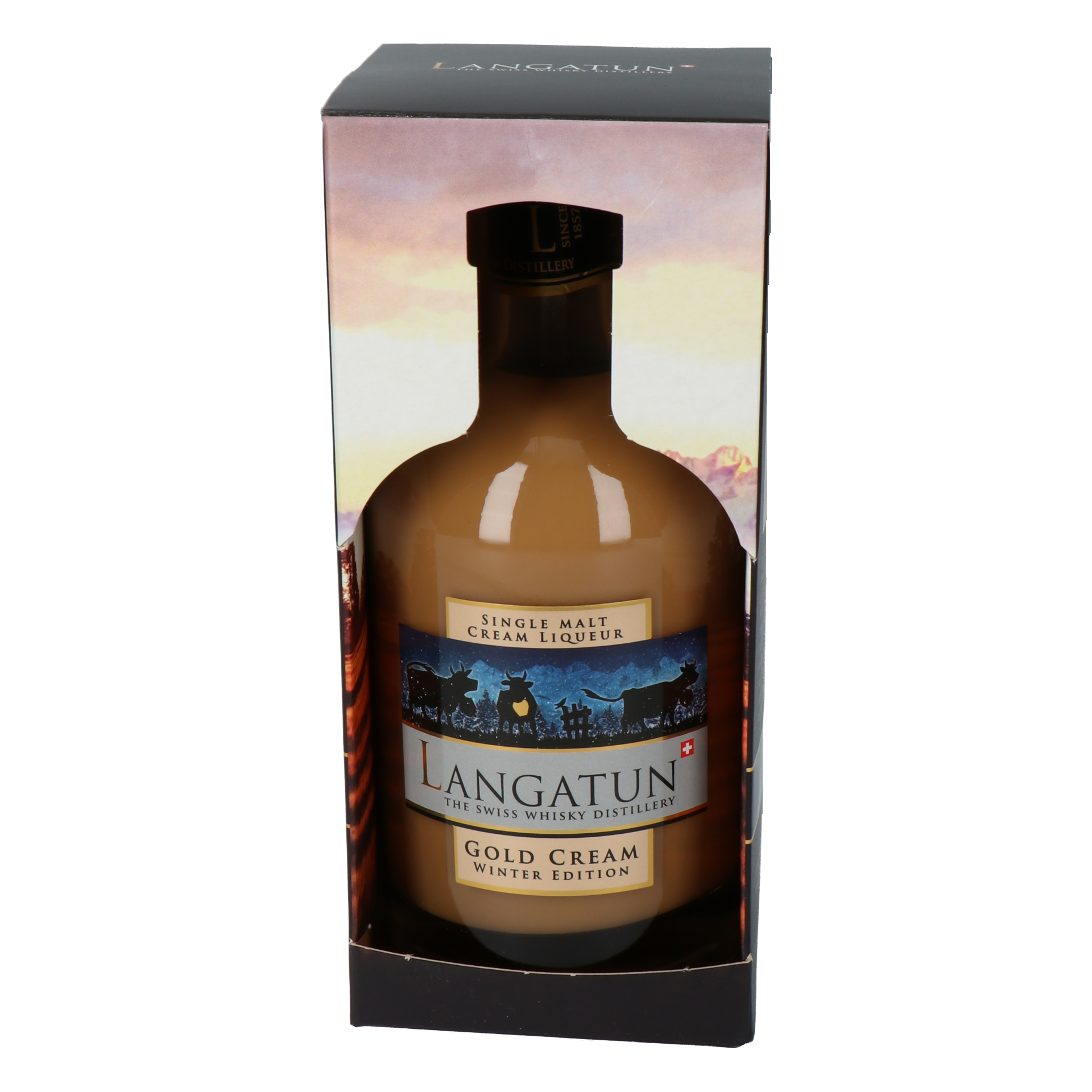 Langatun - Gold Cream - Winter Edition - Single Malt Liqueur 18% - 50cl – Bild 2