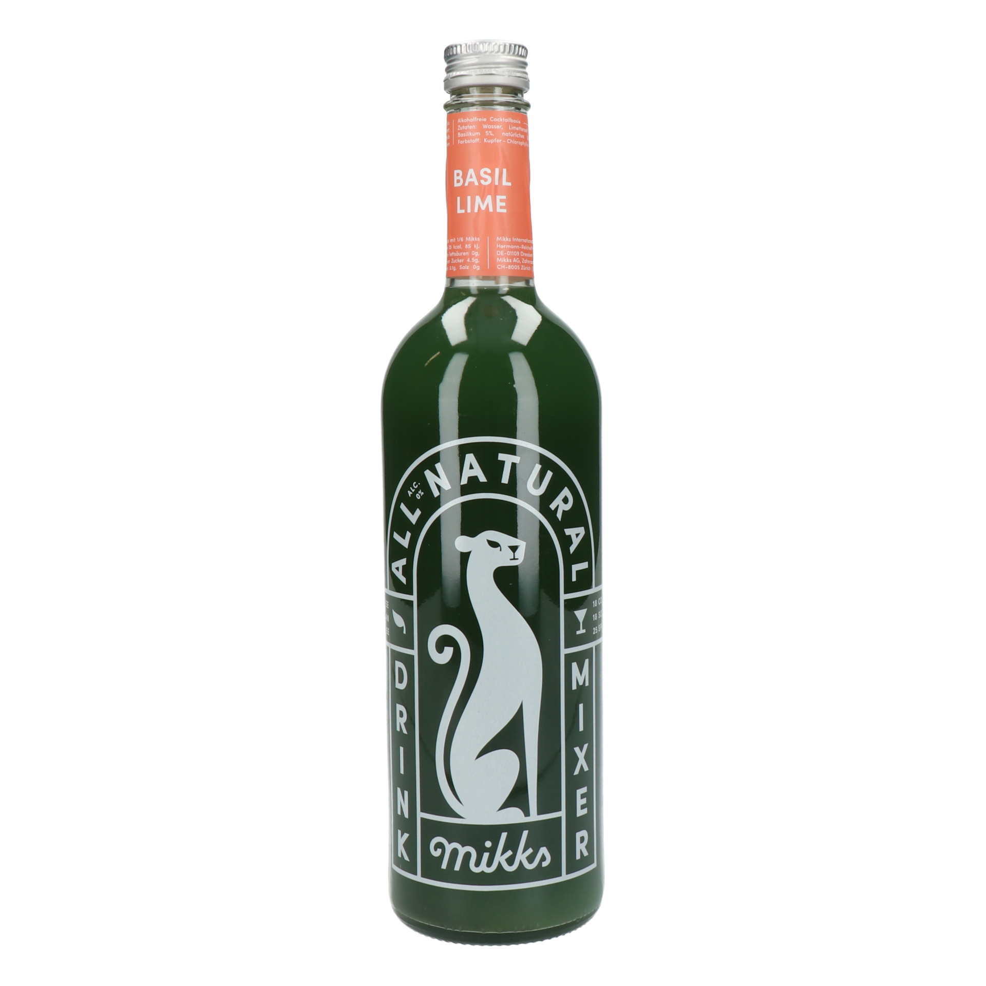 Mikks - Basil Lime - 75 cl - 0% vol. (Basismischung für div. Drinks)