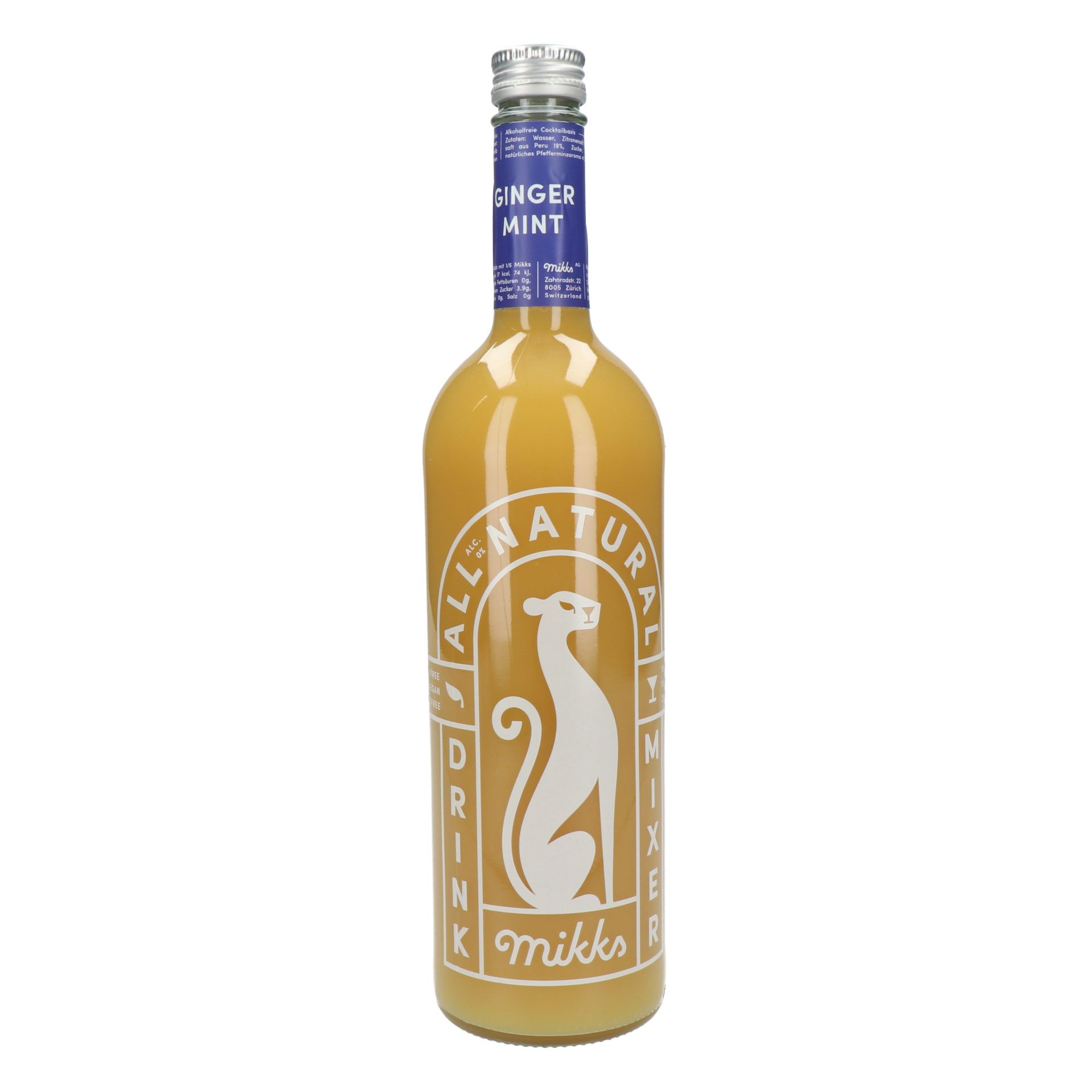 Mikks - Ginger Mint - 75 cl - 0% vol. (Basismischung für div. Drinks)