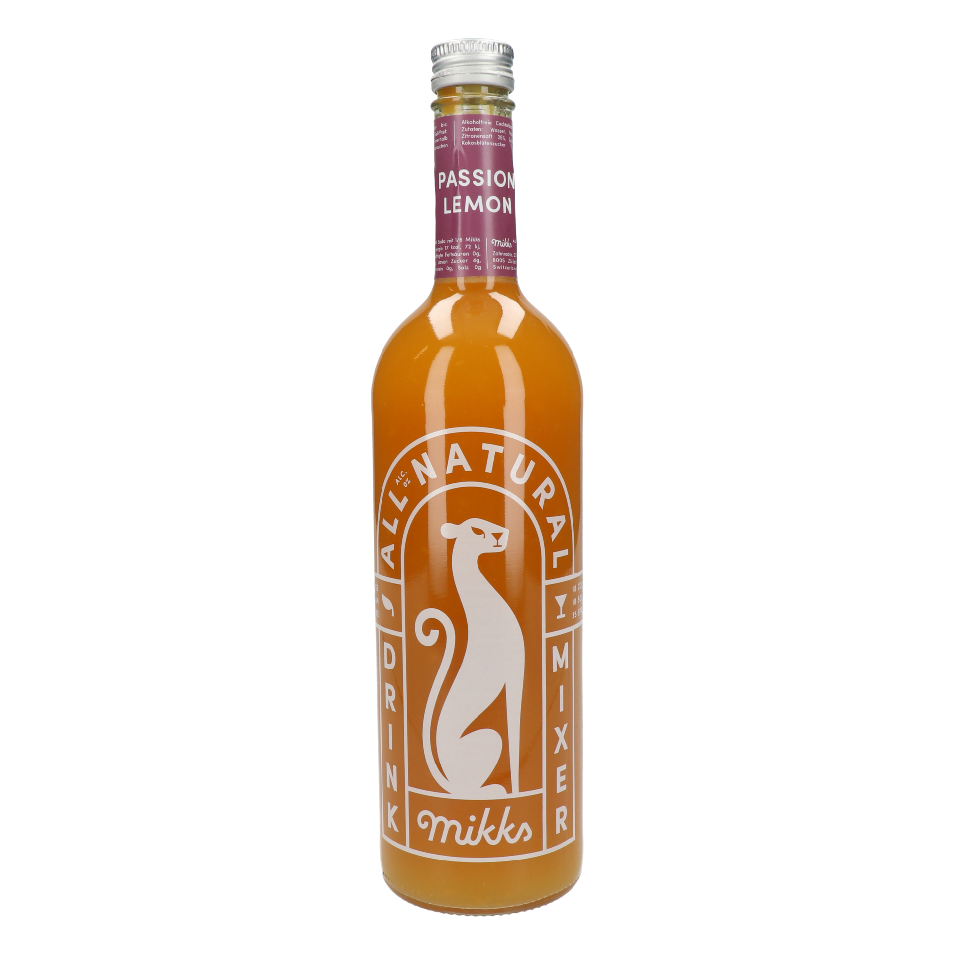 Mikks - Passion Lemon - 75 cl - 0% vol. (Basismischung für div. Drinks)