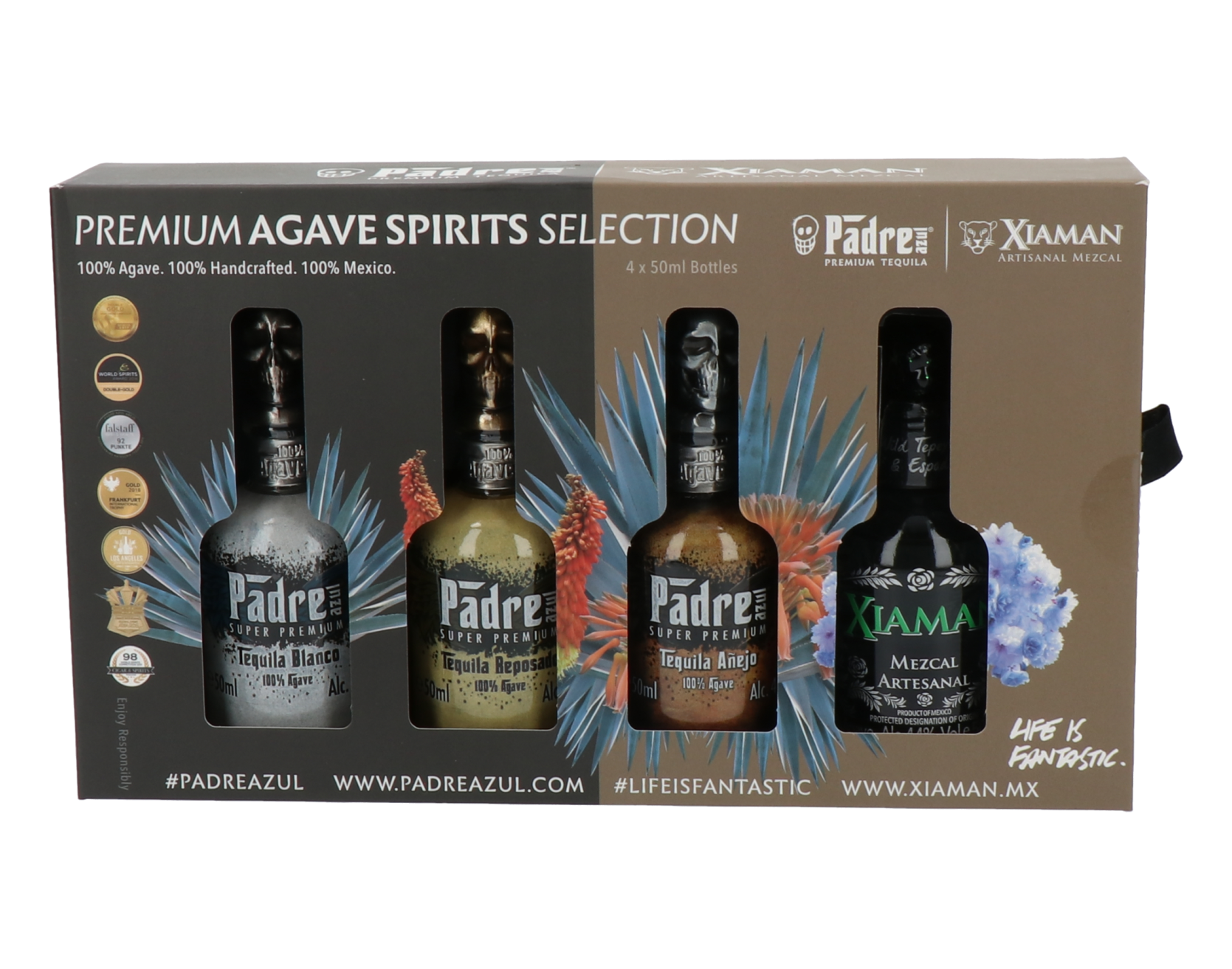 Padre Azul Agave Set 4 x 50ml – Tequila / Mezcal