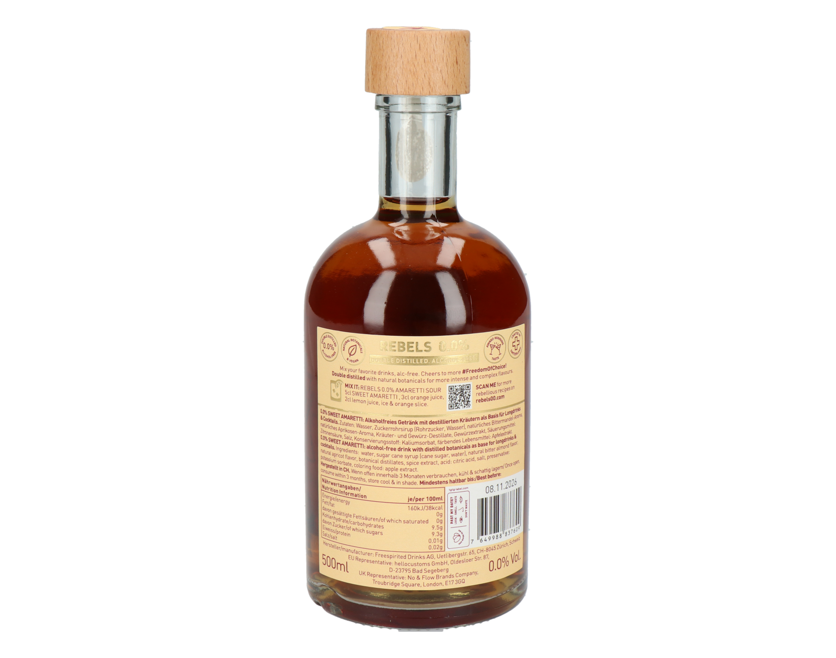 REBELS 0.0% Sweet Amaretti Alternative 50 cl (non alcoholic) – Bild 2