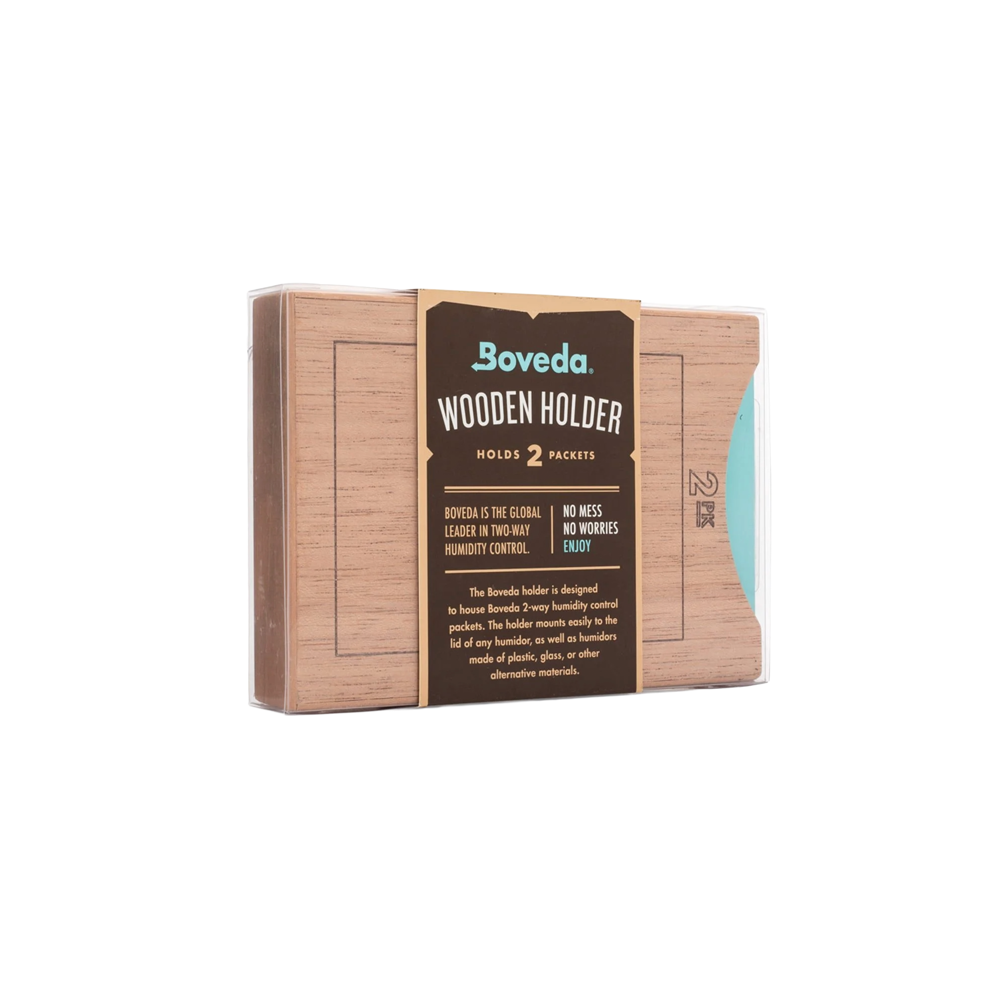 Boveda Holzhalterung für 2 Stk. 60 Gramm Humidipaks gestapelt