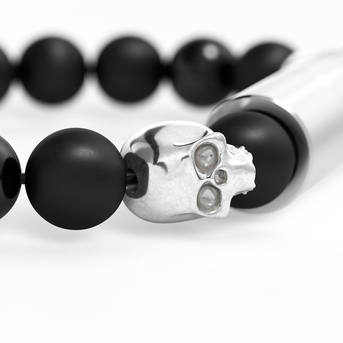 Les Fines Lames Punch Bracelet Oscuro Matte Skull II – Bild 2