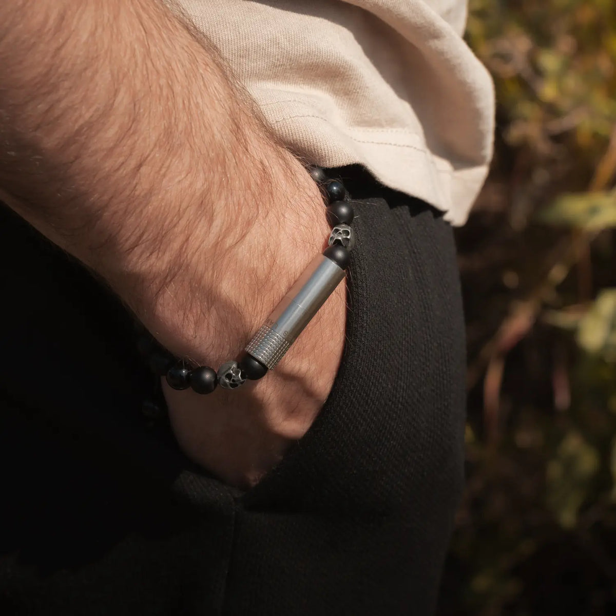 Les Fines Lames Punch Bracelet Oscuro Matte Skull II – Bild 4