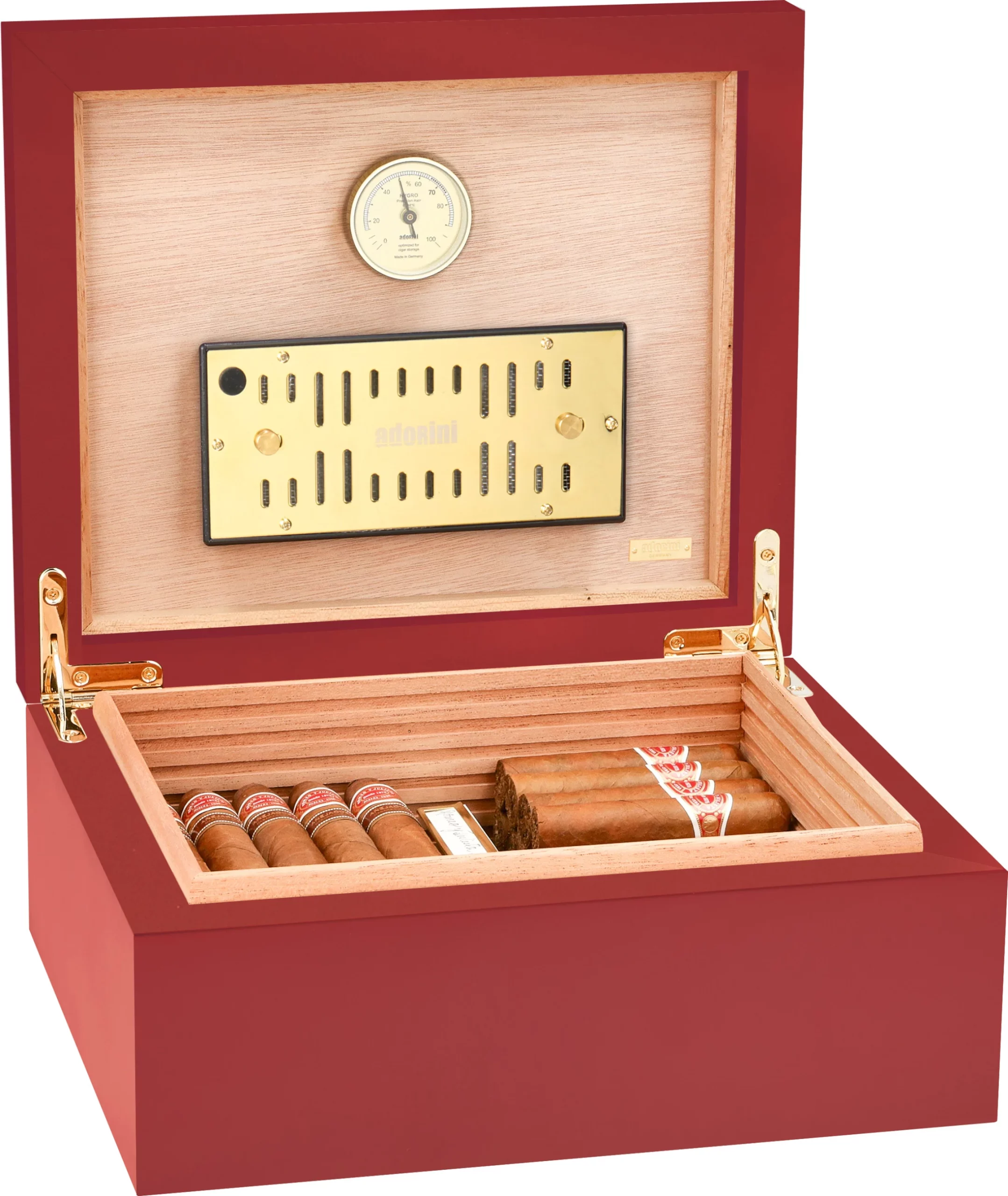 Adorini Humidor Medium Deluxe Bordeauxrot