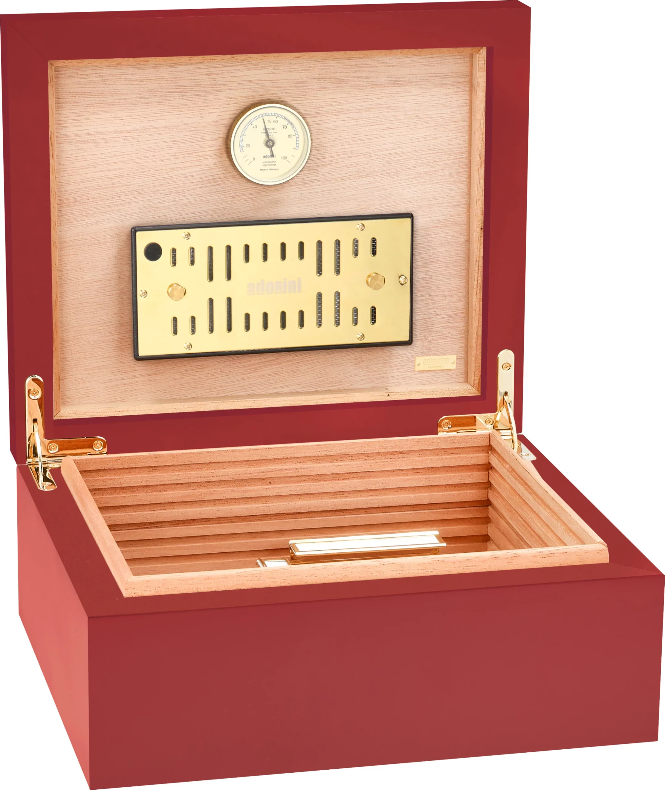 Adorini Humidor Medium Deluxe Bordeauxrot – Bild 2