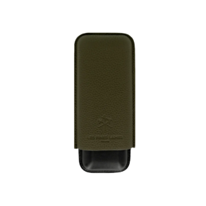 Les Fines Lames OD Green Pebble Leather Zigarrenetui DUO